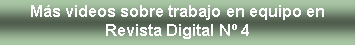 Cuadro de texto: M�s videos sobre trabajo en equipo en Revista Digital N� 4