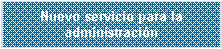 Cuadro de texto: Nuevo servicio para la administraci�n
