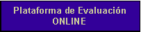 Cuadro de texto: Plataforma de Evaluaci�n ONLINE