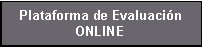 Cuadro de texto: Plataforma de Evaluaci�n ONLINE